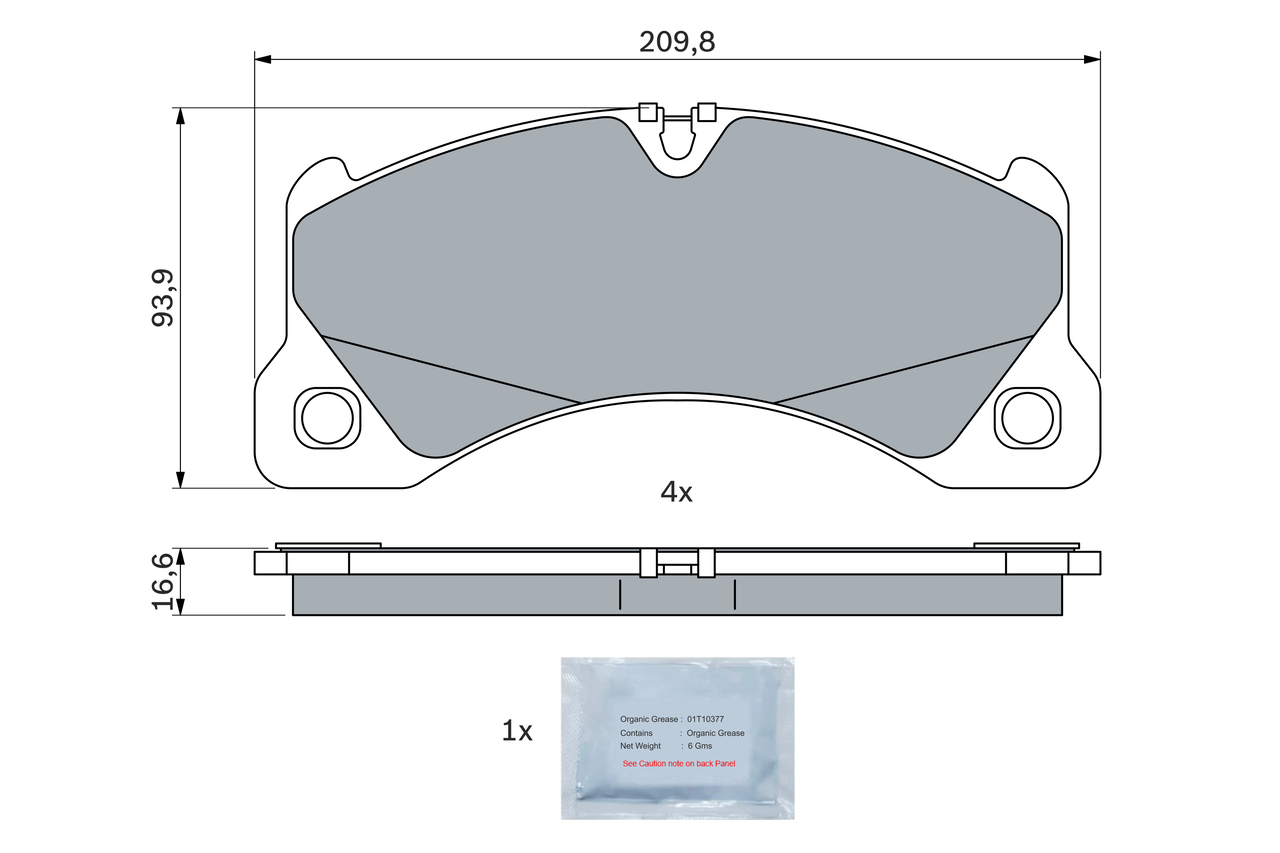 Set placute frana,frana disc 0 986 424 970 BOSCH