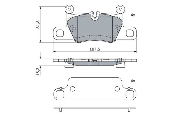 Set placute frana,frana disc 0 986 424 972 BOSCH