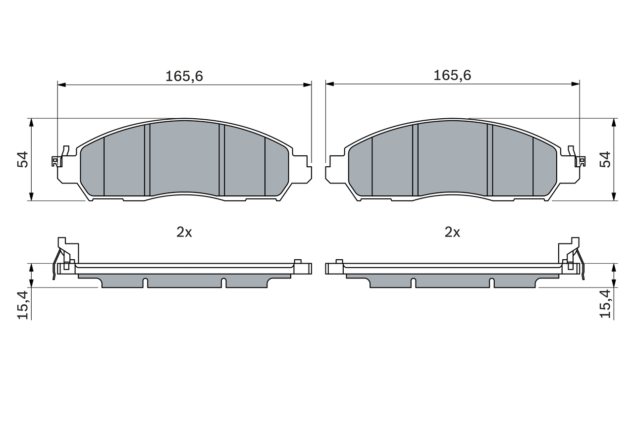 Set placute frana,frana disc 0 986 424 973 BOSCH