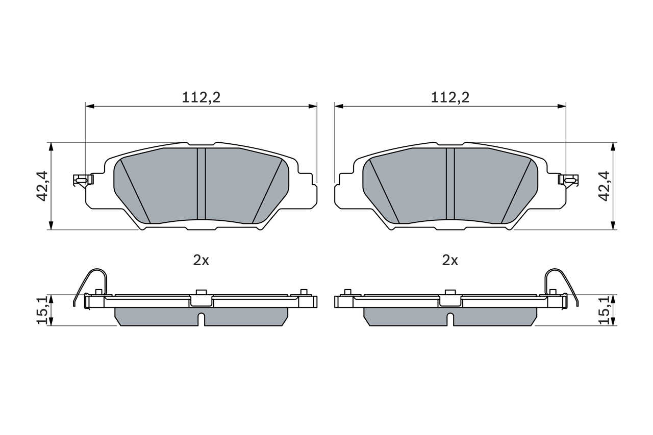 Set placute frana,frana disc 0 986 460 006 BOSCH