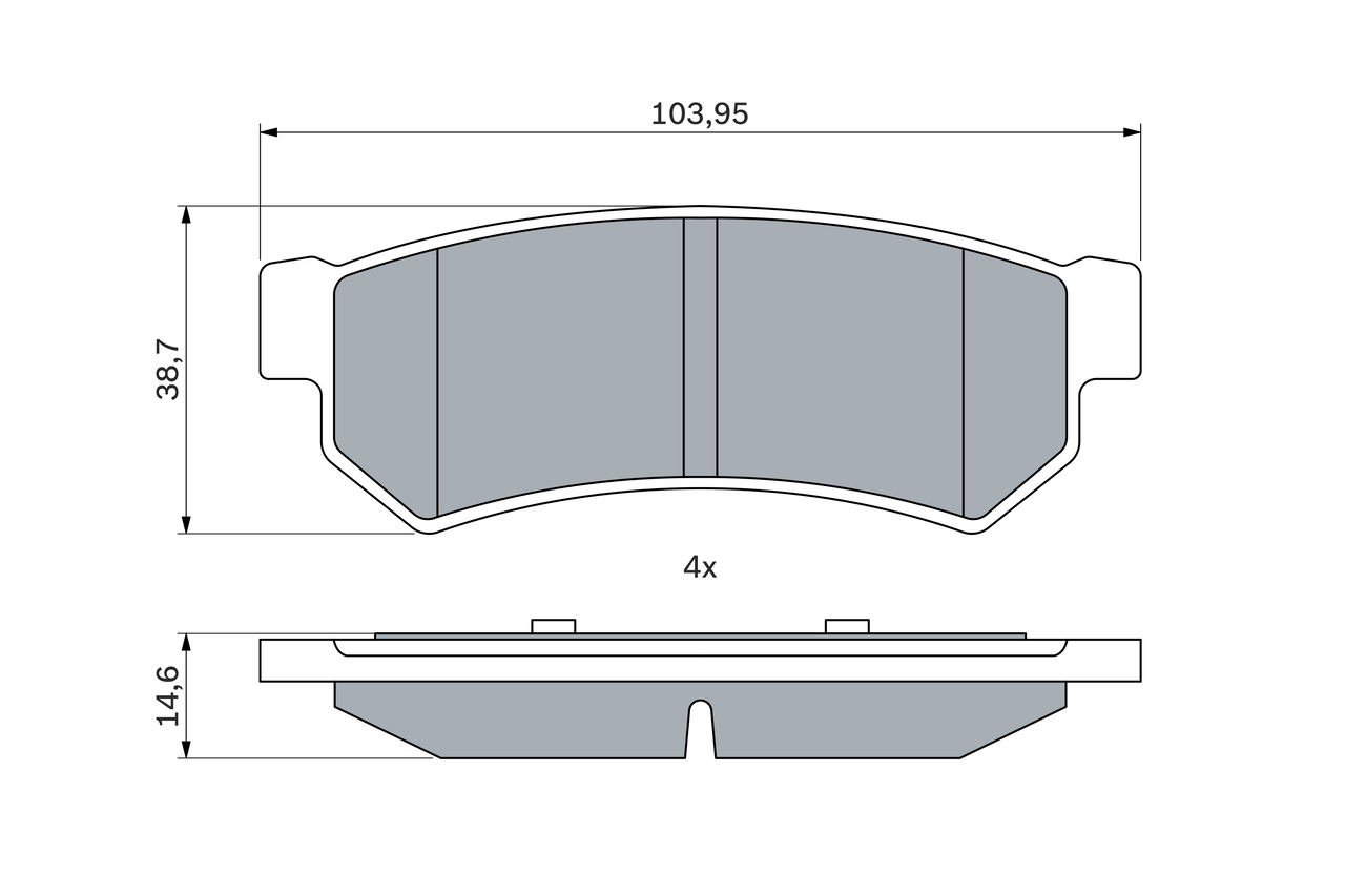 Set placute frana,frana disc 0 986 460 007 BOSCH