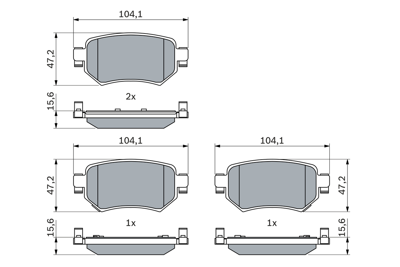 Set placute frana,frana disc 0 986 460 010 BOSCH