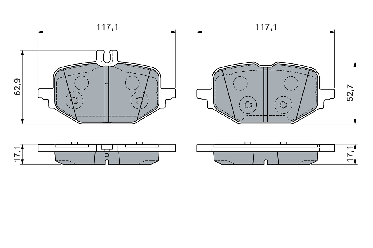 Set placute frana,frana disc 0 986 460 163 BOSCH