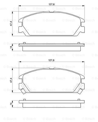 set placute frana,frana disc 0 986 460 936 BOSCH