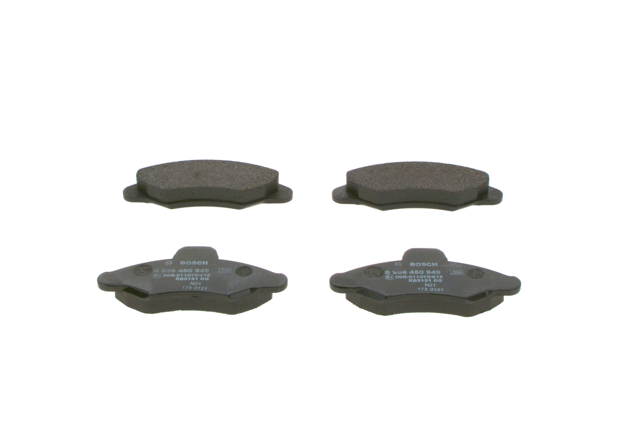 set placute frana,frana disc 0 986 460 949 BOSCH