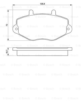 set placute frana,frana disc 0 986 460 962 BOSCH