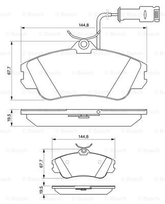 set placute frana,frana disc 0 986 461 115 BOSCH