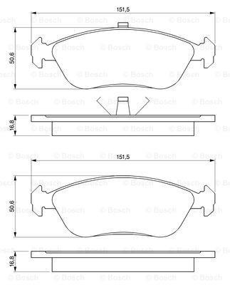 set placute frana,frana disc 0 986 461 137 BOSCH