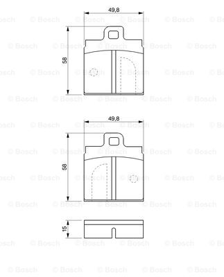 set placute frana,frana disc 0 986 462 811 BOSCH
