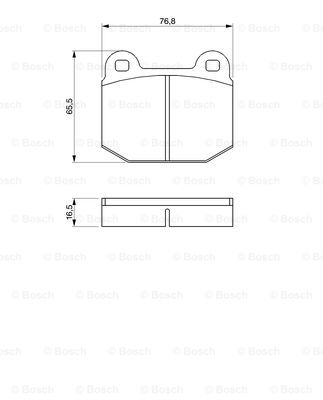set placute frana,frana disc 0 986 463 232 BOSCH