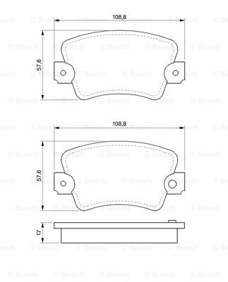 set placute frana,frana disc 0 986 464 881 BOSCH