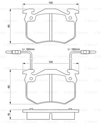 set placute frana,frana disc 0 986 466 311 BOSCH