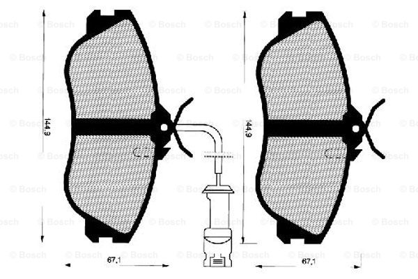 set placute frana,frana disc 0 986 466 695 BOSCH