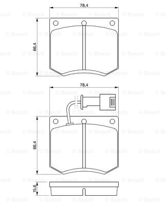set placute frana,frana disc 0 986 467 930 BOSCH