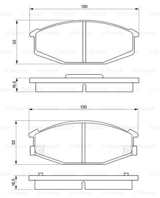 set placute frana,frana disc 0 986 468 320 BOSCH