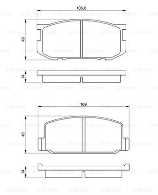 set placute frana,frana disc 0 986 468 541 BOSCH
