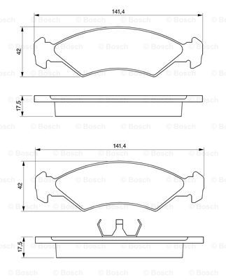 set placute frana,frana disc 0 986 468 570 BOSCH