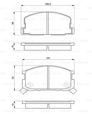 set placute frana,frana disc 0 986 468 670 BOSCH