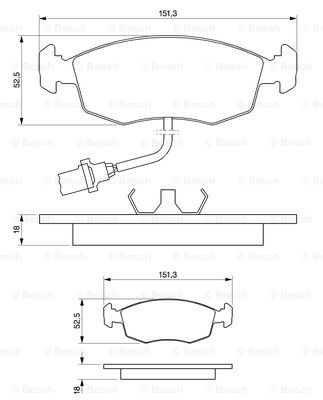 set placute frana,frana disc 0 986 469 080 BOSCH