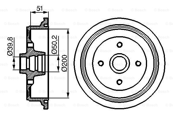 Tambur frana 0 986 477 016 BOSCH