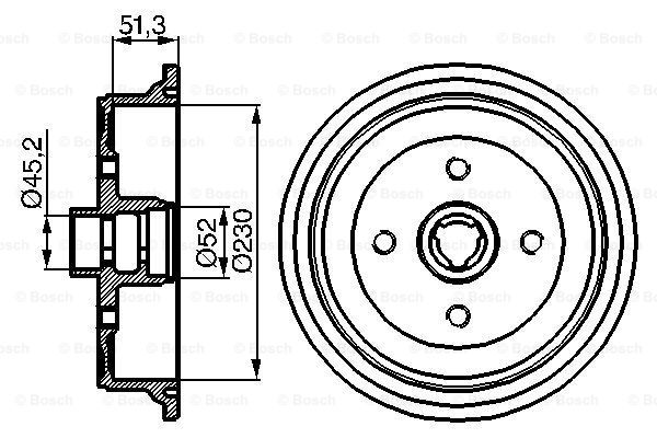 Tambur frana 0 986 477 029 BOSCH