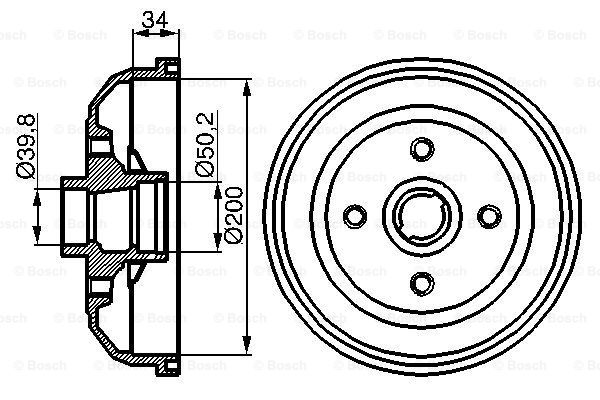 Tambur frana 0 986 477 056 BOSCH