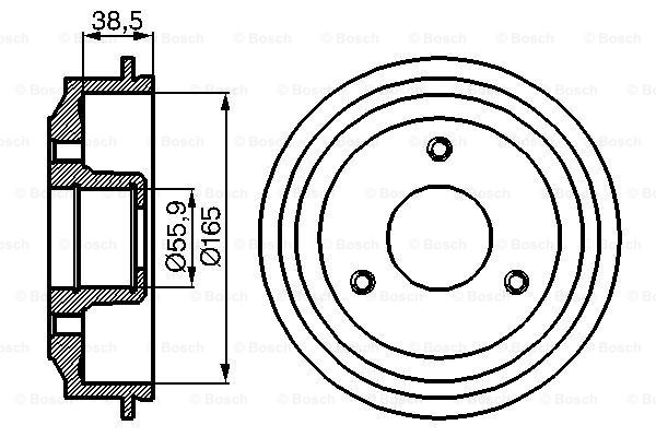 Tambur frana 0 986 477 066 BOSCH