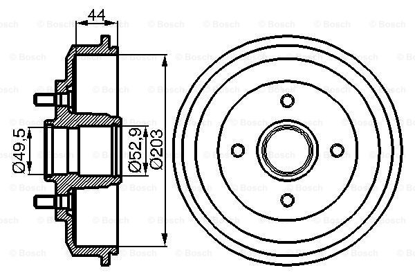 Tambur frana 0 986 477 102 BOSCH
