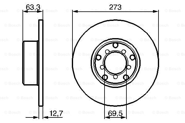 Disc frana 0 986 478 055 BOSCH