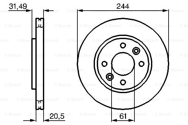 Disc frana 0 986 478 278 BOSCH