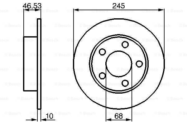 Disc frana 0 986 478 315 BOSCH