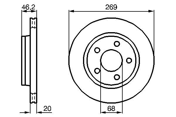 Disc frana 0 986 478 316 BOSCH