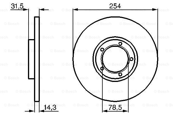 Disc frana 0 986 478 345 BOSCH