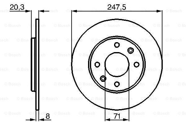 Disc frana 0 986 478 371 BOSCH