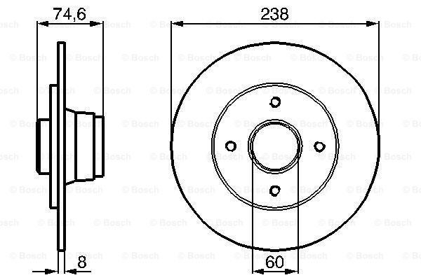 Disc frana 0 986 478 442 BOSCH