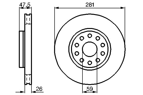 Disc frana 0 986 478 460 BOSCH