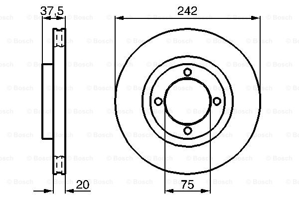 Disc frana 0 986 478 524 BOSCH