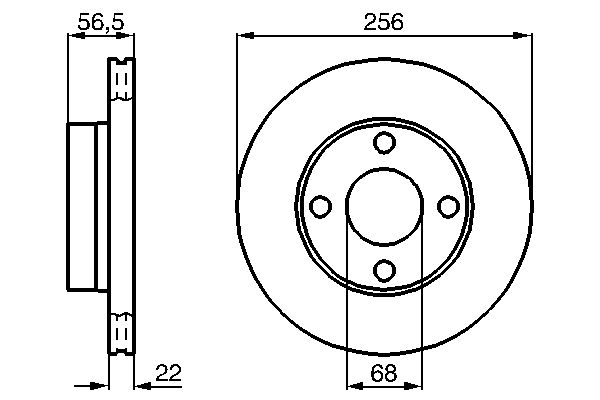 Disc frana 0 986 478 550 BOSCH