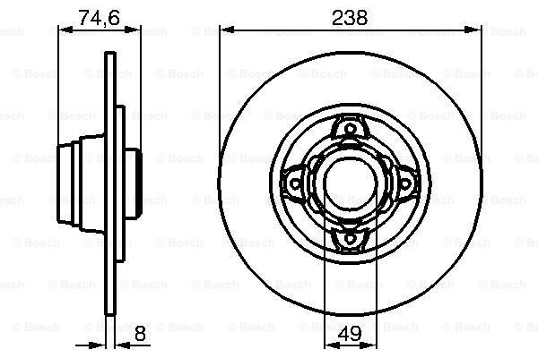 Disc frana 0 986 478 557 BOSCH