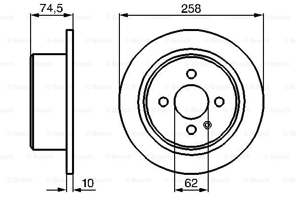 Disc frana 0 986 478 563 BOSCH