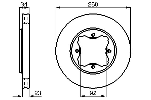 Disc frana 0 986 478 568 BOSCH