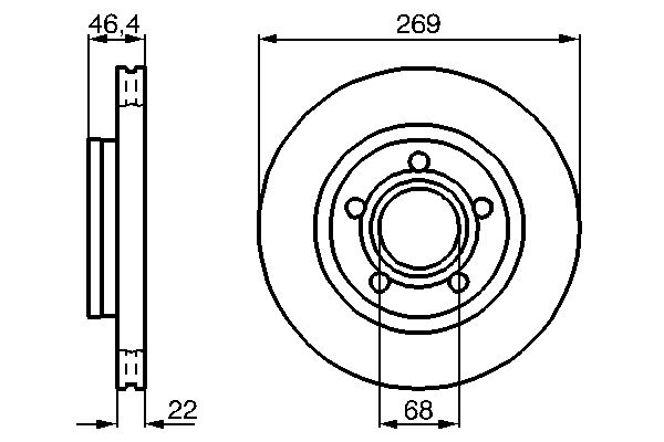 Disc frana 0 986 478 574 BOSCH