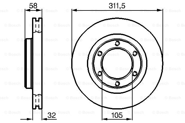 Disc frana 0 986 478 580 BOSCH