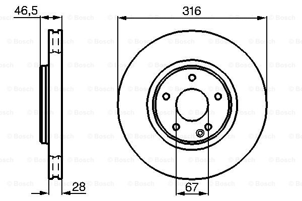 Disc frana 0 986 478 625 BOSCH