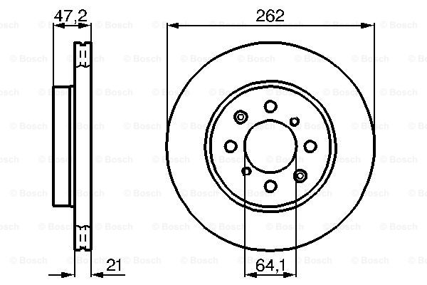 Disc frana 0 986 478 657 BOSCH
