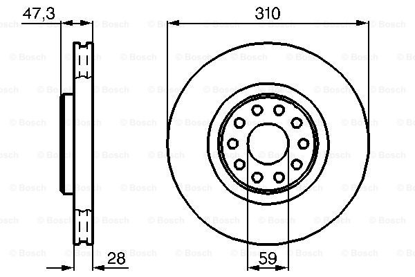 Disc frana 0 986 478 669 BOSCH