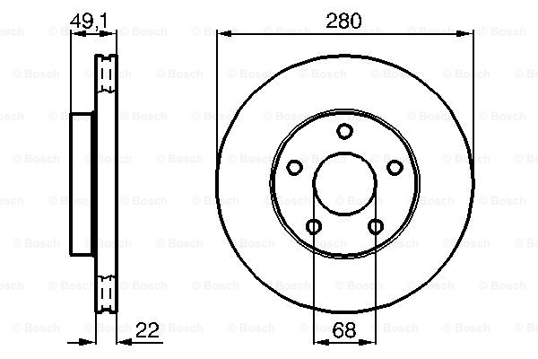 Disc frana 0 986 478 833 BOSCH