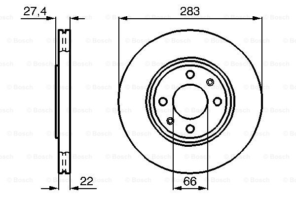 Disc frana 0 986 478 834 BOSCH