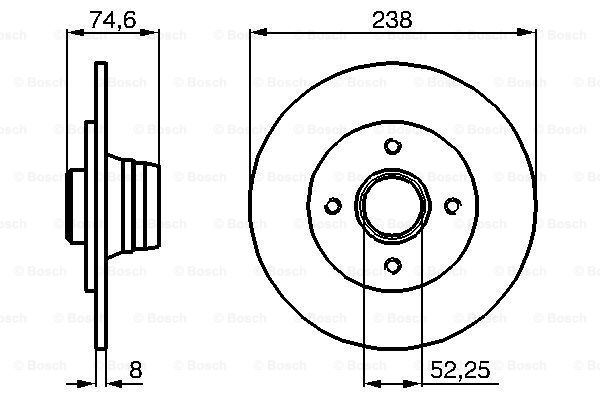Disc frana 0 986 478 866 BOSCH