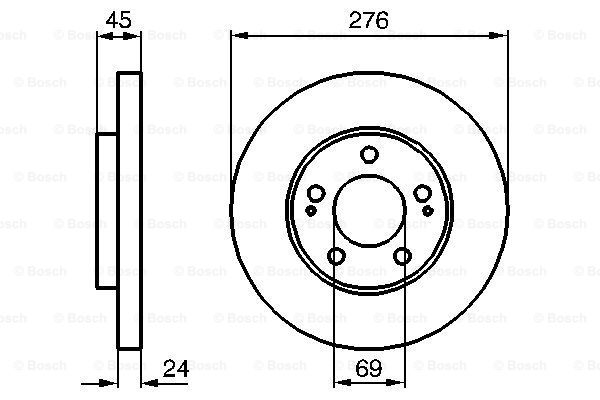 Disc frana 0 986 479 035 BOSCH